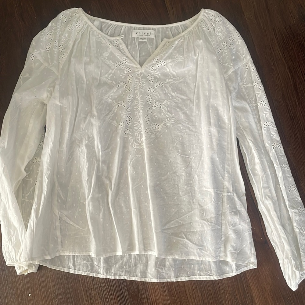 NWOT Velvet Graham & Spenser top M $126 Ret